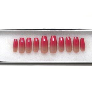 Press On Nails Long Coffin Shape "Rosé All Day"